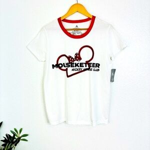 NWT DISNEY Mouseketeer Mickey Mouse Club Glitter T-Shirt Tee - Medium